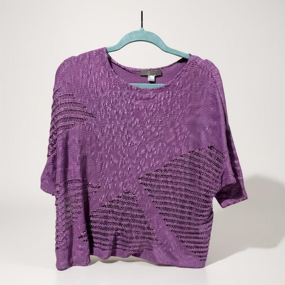 Purple Jana S/M Loose Knit Sweater Top‎